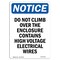 Signmission Safety Sign, OSHA Notice, 14" Height, Aluminum, Do Not Climb Over The Enclosure Sign, Portrait OS-NS-A-1014-V-11116 - alternate 1